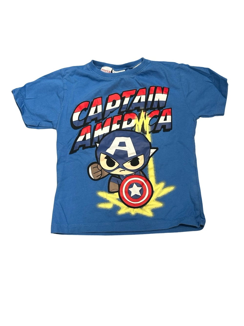 EUC Zara x Marvel Captain America Blue Graphic Kids Size 4/5 T-Shirt